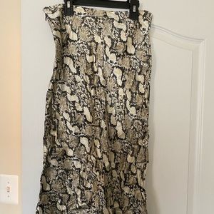 H+M Snakeskin print slip skirt